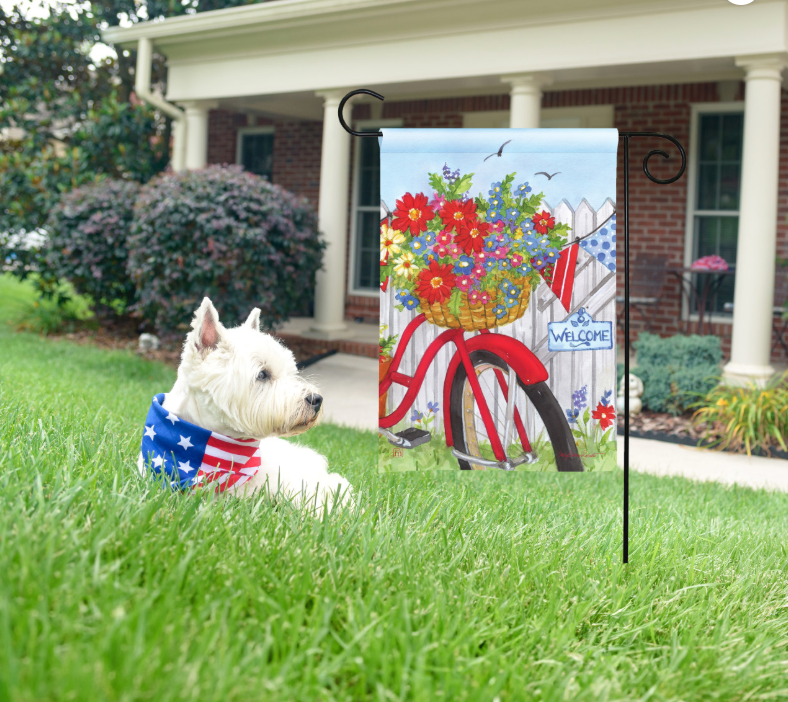 Freedom Bike Garden Flag