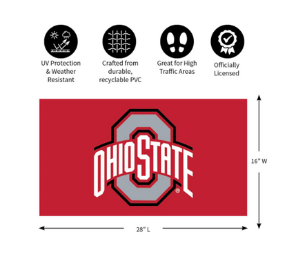 Full Color PVC Mat, 16" x 28", Ohio State University