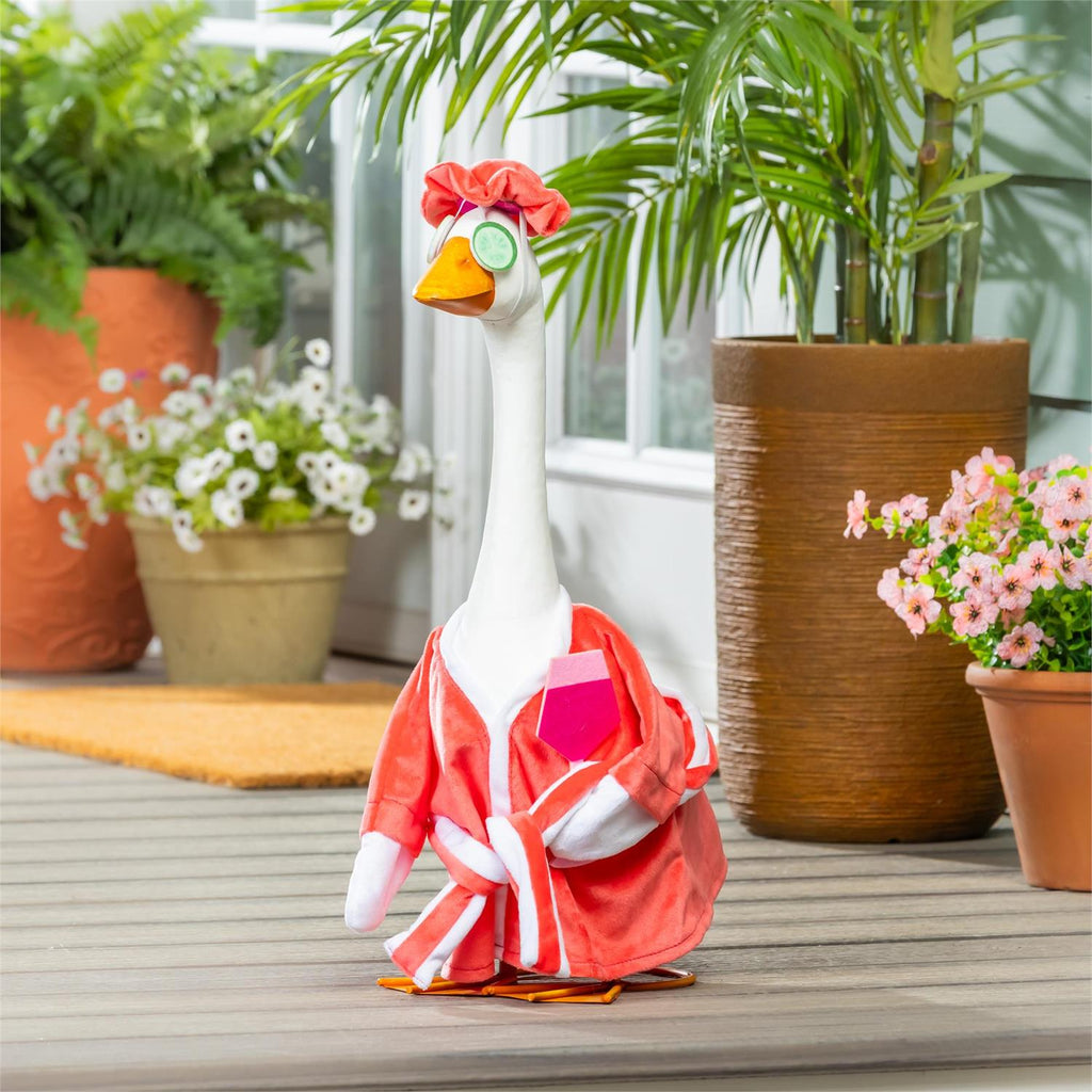 Giddy the Porch Goose Statue, Metal, 21"H