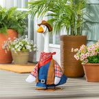 Giddy the Porch Goose Statue, Metal, 21"H
