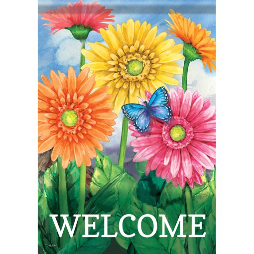 Gerbera Welcome Flag