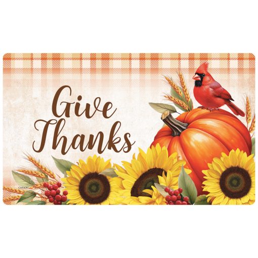 Give Thanks Pumpkin Mat