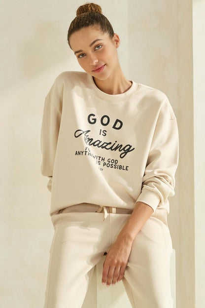 God Is Amazing Ultra Comfy Scuba Sweatshirt