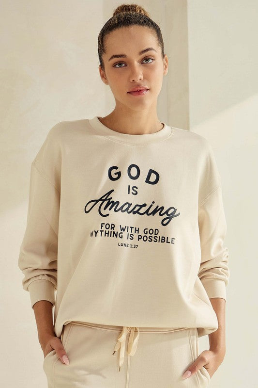 God Is Amazing Ultra Comfy Scuba Sweatshirt