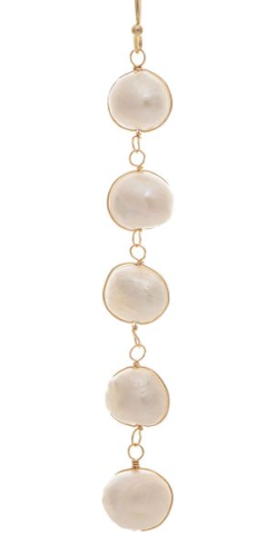 Gold Chunky Freshwater Link Drop Earring