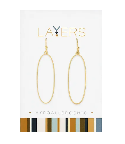 Gold Ivory Dangle Layers Earrings LAY-EAR88-G