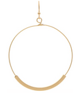 Gold Matte Bar Circle Earring