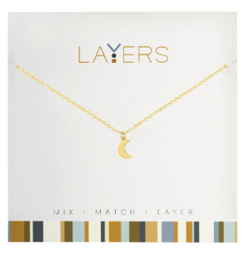 Gold Moon Layers Necklace