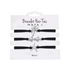 Bracelet Hair Ties - Black Elastic Cord
