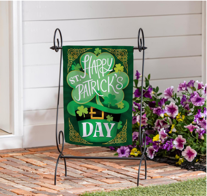 Happy St. Patrick's Day Suede Flag