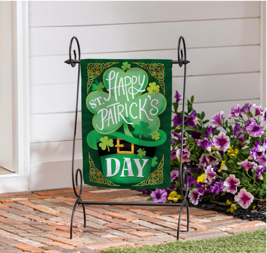 Happy St. Patrick's Day Suede Flag