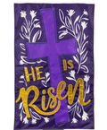 He Is Risen Applique Flag