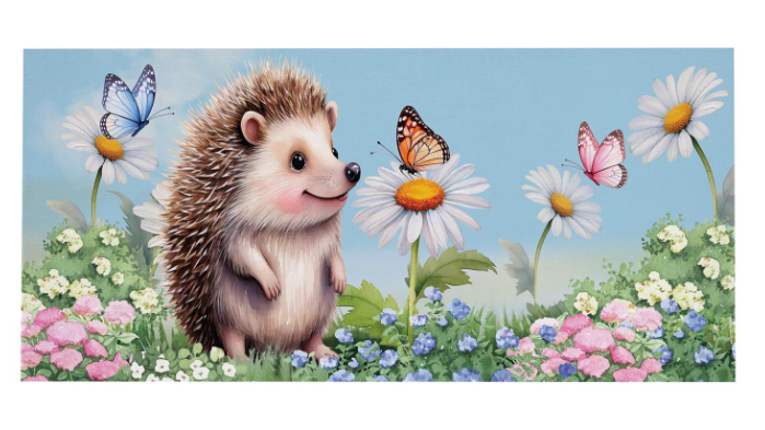 Hedgehog & Daisies Sassafras Switch Mat