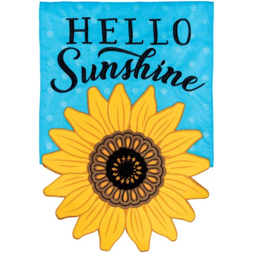 Hello Sunshine Applique Flag
