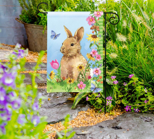 Hippity Hoppity Garden Flag