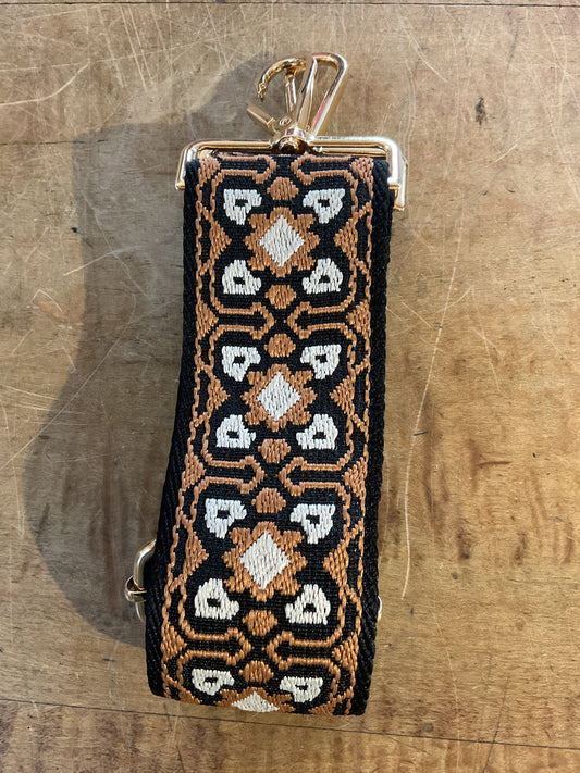 Purse Accent Strap Black Kaleidoscope