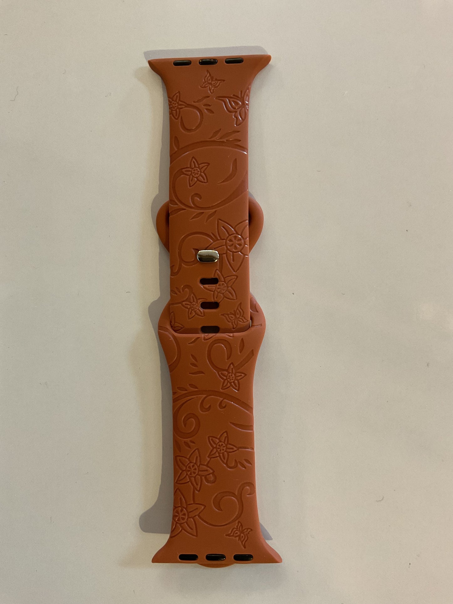 Rust Laser Floral Design Apple Watch Bands