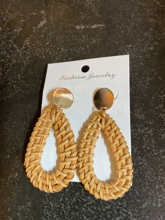 Woven Open Teardrop Earrings