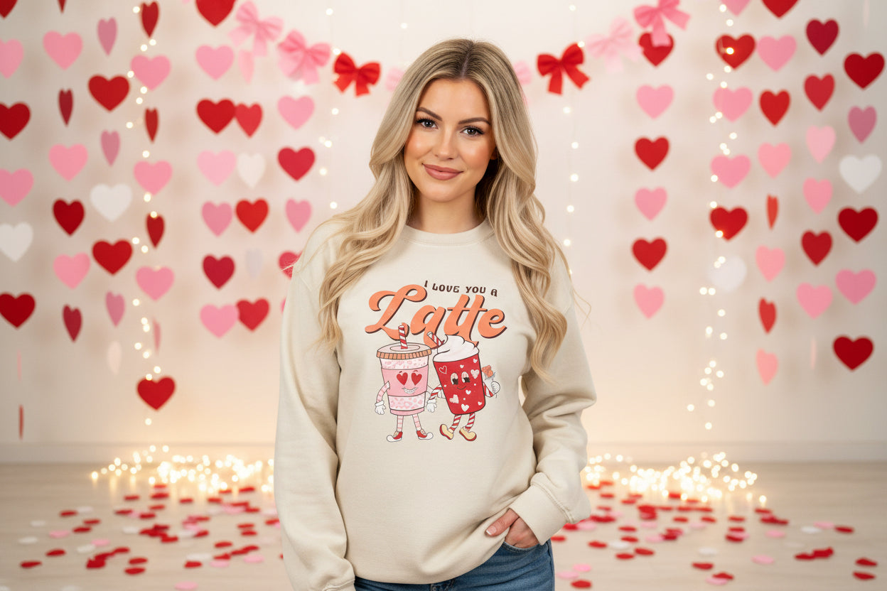 I Love You Latte Cream Sweatshirt