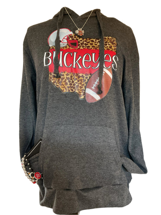 Waffle Knit Buckeyes Hoodie