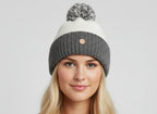 split color knit beanie