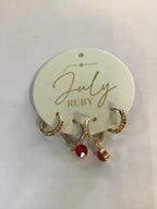 2 PAIR BIRTHSTONE EARRINGS PICK THE MONTH
