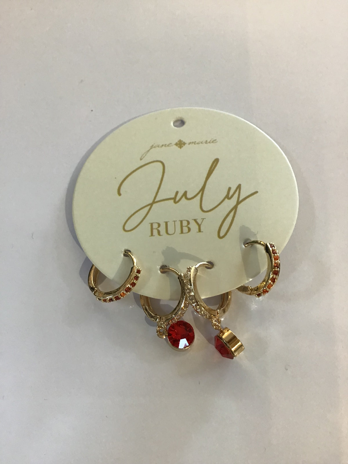 2 PAIR BIRTHSTONE EARRINGS PICK THE MONTH
