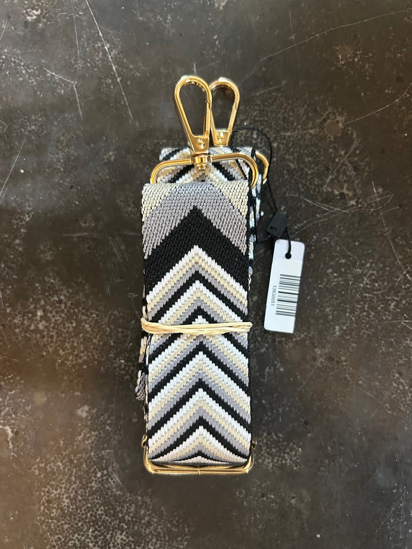 Purse Accent Strap Black Band Ivory