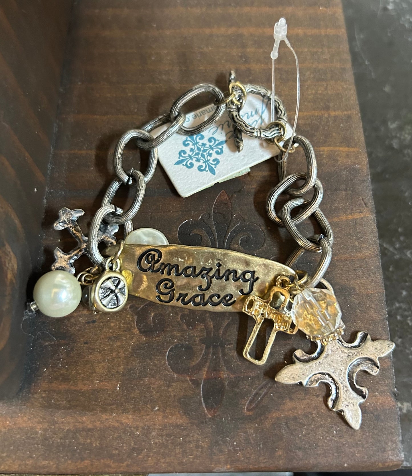 Amazing Grace Mixed Metals Chain Bracelet