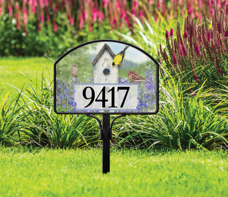 Jane Shasky Studio Country Birdhouse Yard DeSign 14" x 10"