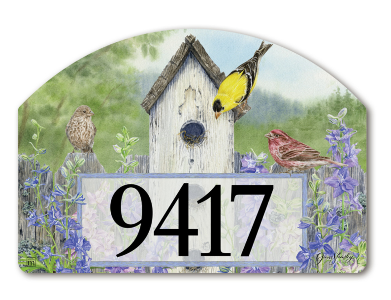 Jane Shasky Studio Country Birdhouse Yard DeSign 14" x 10"