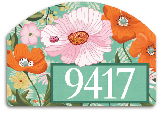 Jennifer Brinley Pink Poppy Yard DeSign 14" x 10"