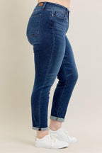 Judy Blue Core Dark Wash Cuffed Slim Fit