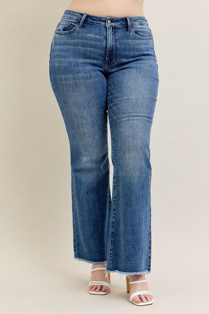 Judy Blue Vintage Wash Flare W/ Destroy And Fray Hem