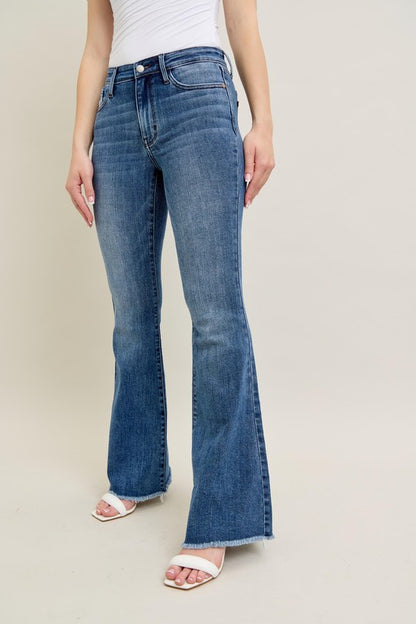 Judy Blue Vintage Wash Flare W/ Destroy And Fray Hem