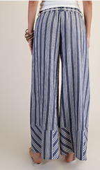 Kaily Striped Linen Washed Palazzo Pants