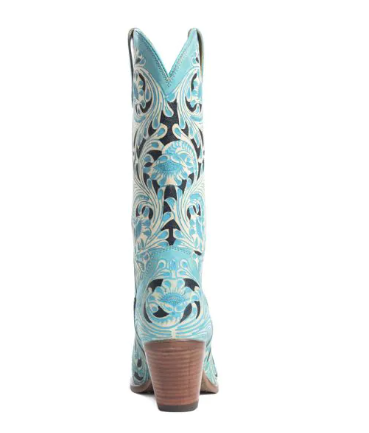 Kasiopeah Hand-tooled Boots in Turquoise