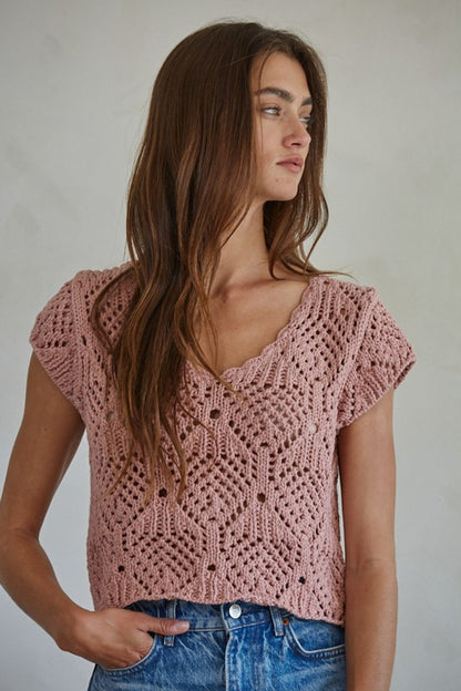 Kendra Crochet Top