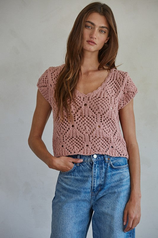 Kendra Crochet Top