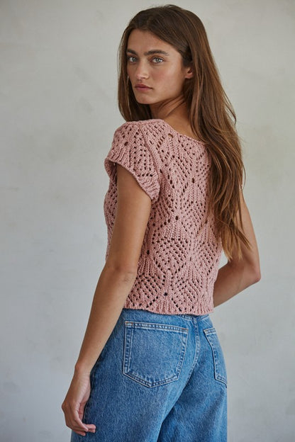 Kendra Crochet Top