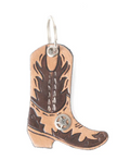 Lil’ Wrangler Leather Key Fob in Cocoa Flame