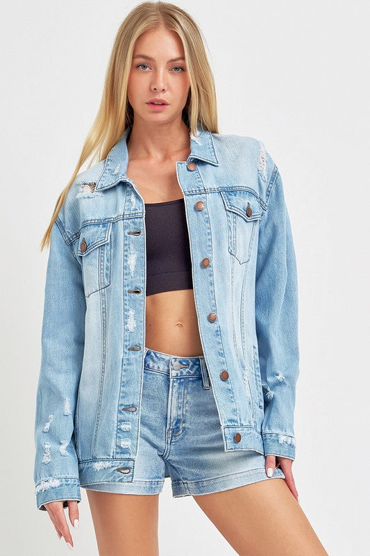 Loose Fit 90s Distressed Jacket