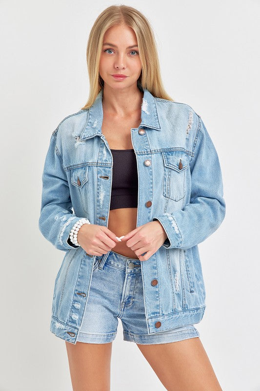 Loose Fit 90s Distressed Jacket