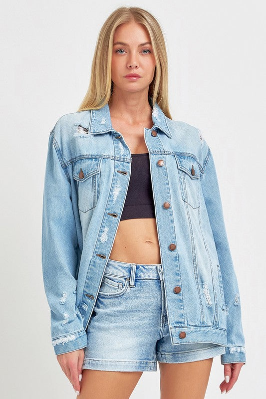 Loose Fit 90s Distressed Jacket