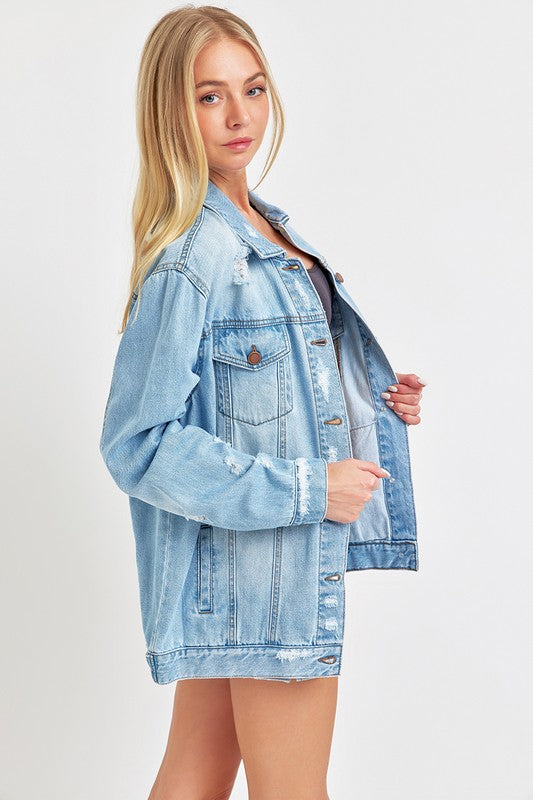 Loose Fit 90s Distressed Jacket