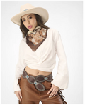 Loyal West Alta Buena Leather Belt In Calfskin-Dark Brown