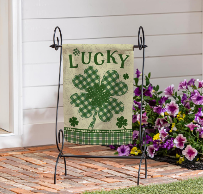 Lucky Clover Suede Flag