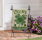 Lucky Clover Suede Flag