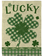 Lucky Clover Suede Flag