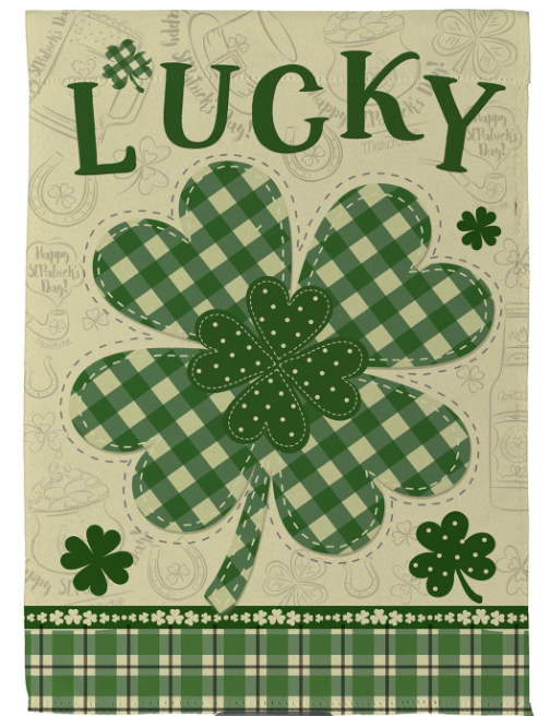 Lucky Clover Suede Flag